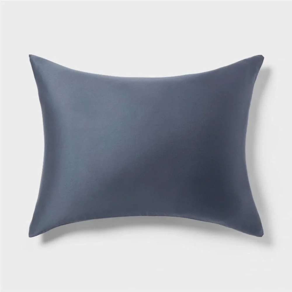 THRESHOLD NWT 3pc luxe tencel lycocell duvet cover & sham set -slate blue -king